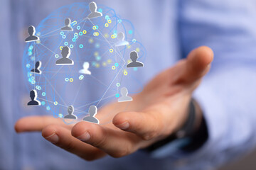 Digital Network and data concept.