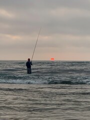 Fisherman and the sun