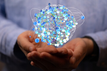 Digital Network and data concept.