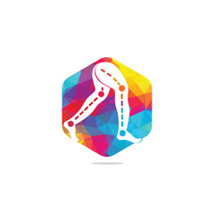 Prosthetic Leg Logo Template Design. Orthopedic and Physiotherapy clinic vector design.