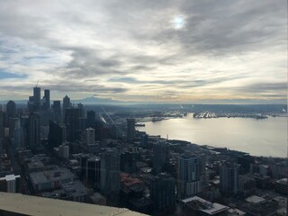 View on Seattle,  skyscrappers, washington state