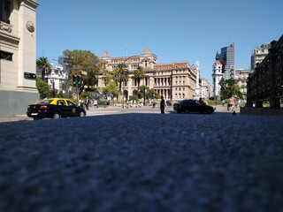 Palace in the middle of the city at noon