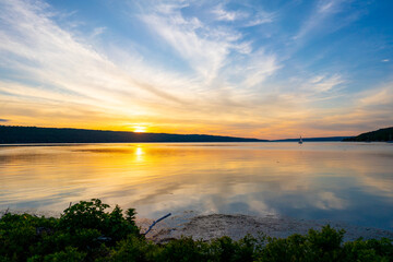 Sunset by Lake Cayuga