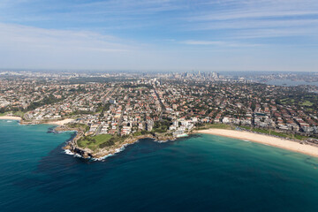 Naklejka premium Bondi Beach - Sydney Australia aerial view.