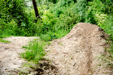
bike path in the woods