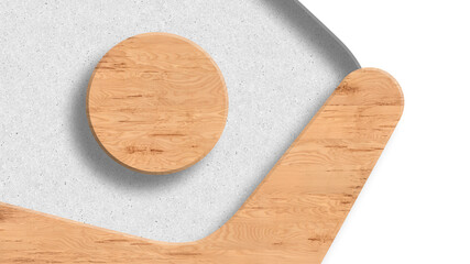 Fond Abstrait Volume : Bois et blanc