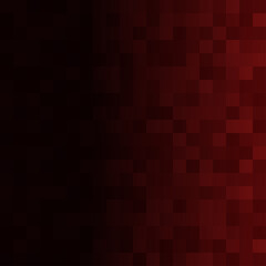 Abstract background of small squares in dark red colors with horizontal gradient