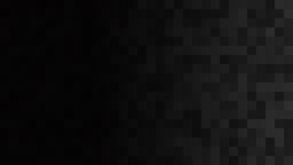 Abstract background of small squares in black and gray colors with horizontal gradient