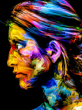 Abstract Paint Portrait © agsandrew