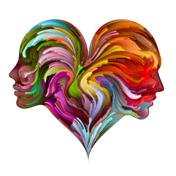 Colorful Heart abstraction.