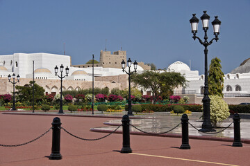 Al Alam Palace (Sultan's Palace) and Jalali Fort, Muscat, Oman