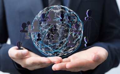 Digital Network and data concept.