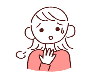 ほっとする若い女性