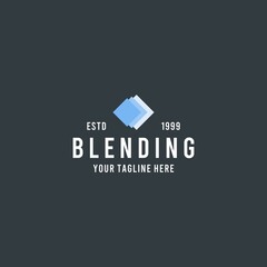 Creative square blending logo design