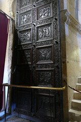Door with bronze Bible scenes