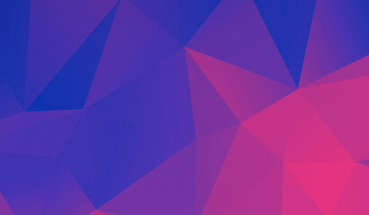 Abstract pink blue gradient triangle background. 3D triangles. modern wallpaper.