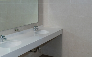 Double sink and mirror