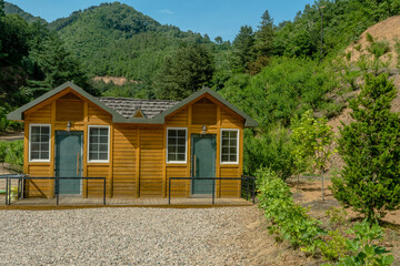 Public restrooms in roadside park