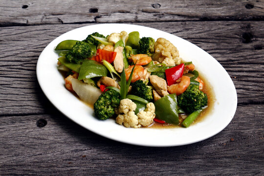 Filipino food called Chop Suey or stir fried mixed vegetables