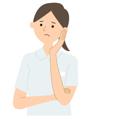 Nurse pose pattern vector illustration