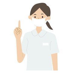 Nurse pose pattern vector illustration