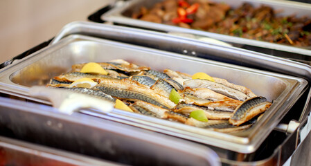 delicious fish in mamaite with green lemon 