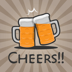 cheers Beer oktoberfest logo symbol