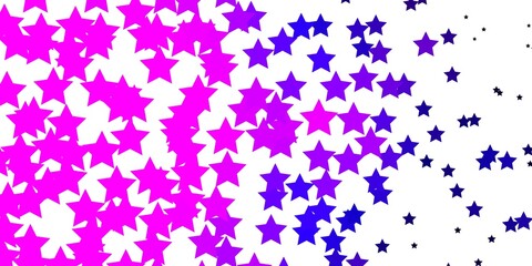 Dark Purple vector pattern with abstract stars. Decorative illustration with stars on abstract template. Theme for cell phones.