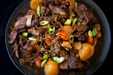Braised Short Ribs - Korean Food Galbi jjim