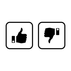 like & dislike icon vector symbol eps 10 isolated illustrations white background