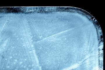 Closeup of a cracked ice texture. Studio macro shot.