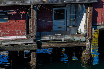 Fototapeta na wymiar Old House on Monterey Bay, Monterey, California, USA