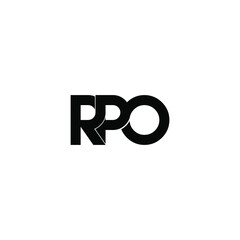 rpo letter original monogram logo design