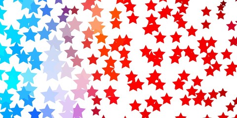 Light Multicolor vector background with colorful stars. Decorative illustration with stars on abstract template. Pattern for wrapping gifts.