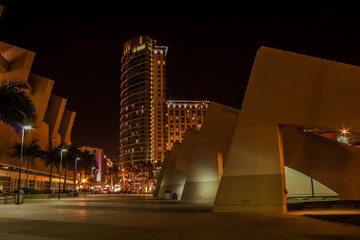 Obraz premium San Diego Skyline at Night,San Diego,California,USA