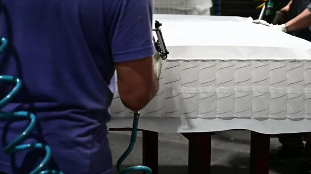 Production Block springs for mattresses. Pocket independent spring