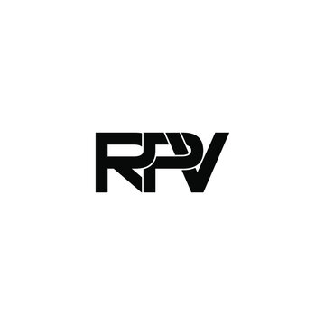 rpv letter original monogram logo design