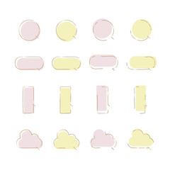 手描き風吹き出しのデザイン素材