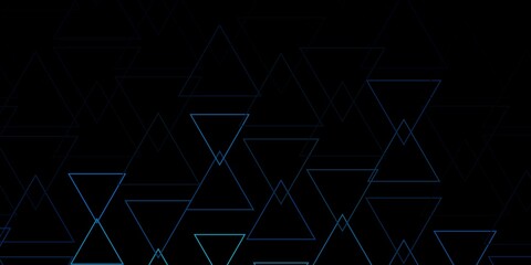 Dark BLUE vector background with triangles. Abstract gradient illustration with triangles. Pattern for websites.