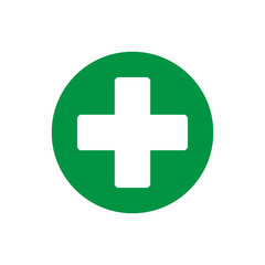 Obraz premium Medical cross icon vector flat style illustration