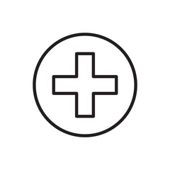 Medical cross icon vector flat style illustration