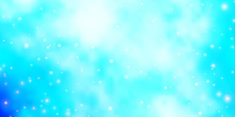 Fototapeta premium Light BLUE vector background with colorful stars. Colorful illustration in abstract style with gradient stars. Pattern for wrapping gifts.