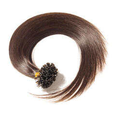 Pre-Bonded Nail-Tip Keratin Fusion Straight Dark Brown  Human Hair  Extensions