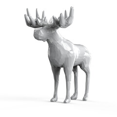 White polygonal moose