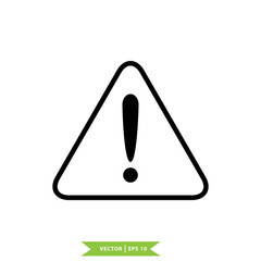 Warning icon ,attention sign icon vector logo template