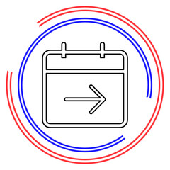 calendar next day icon, vector calendar icon