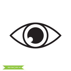 Eye icon vector logo design template