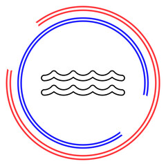 vector Water wave, river