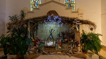 christmas caribbean creche in the church of the holy sepulchre
