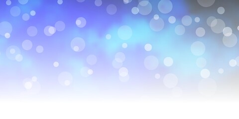 Dark BLUE vector template with circles. Modern abstract illustration with colorful circle shapes. New template for your brand book.